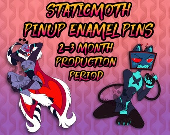 StaticMoth Pinup Hard Enamel Pins *PREORDER*