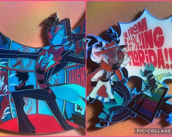 Juego de pines esmaltados de Vox TV Head Man ¡¡EN STOCK Hazbin Hotel Last Chance!!