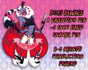 Boys Beware!! A Valentino Enamel Pin *LE PREORDER*