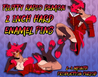 Flauschiger Funkdämon - Alastor Emaille Pins *LE PREORDER*