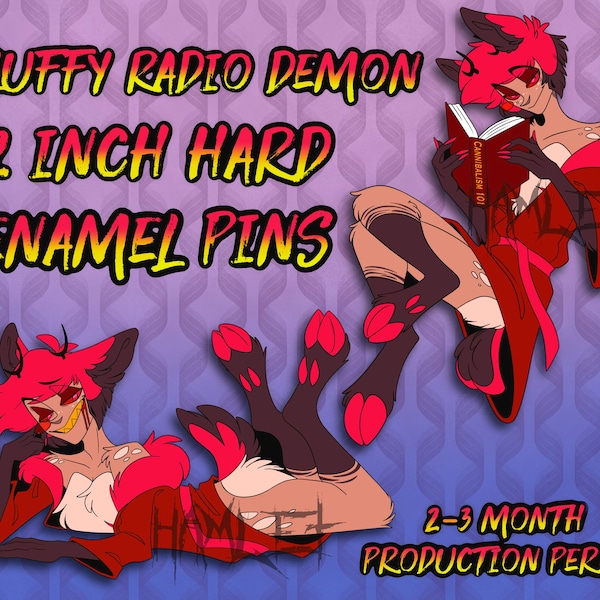 Fluffy Radio demon - Alastor enamel pins *LE PREORDER*