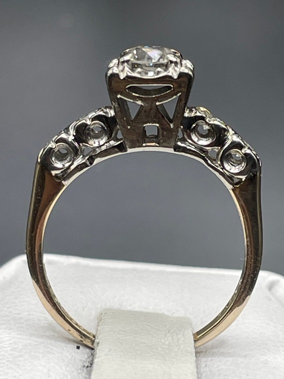 Antique one carat European cut diamond engagement… - image 6