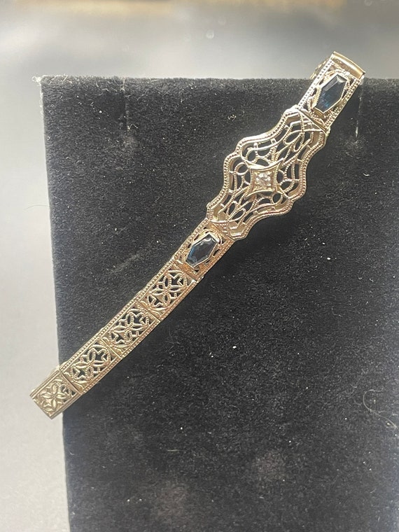 Antique Edwardian, diamond and sapphire bracelet 1