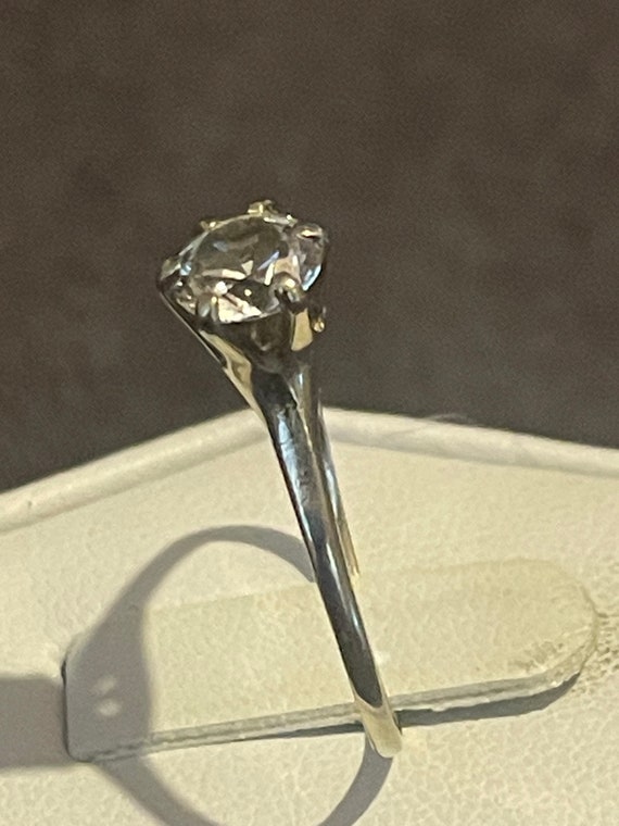 14kt antique one carat simulated diamond engageme… - image 6