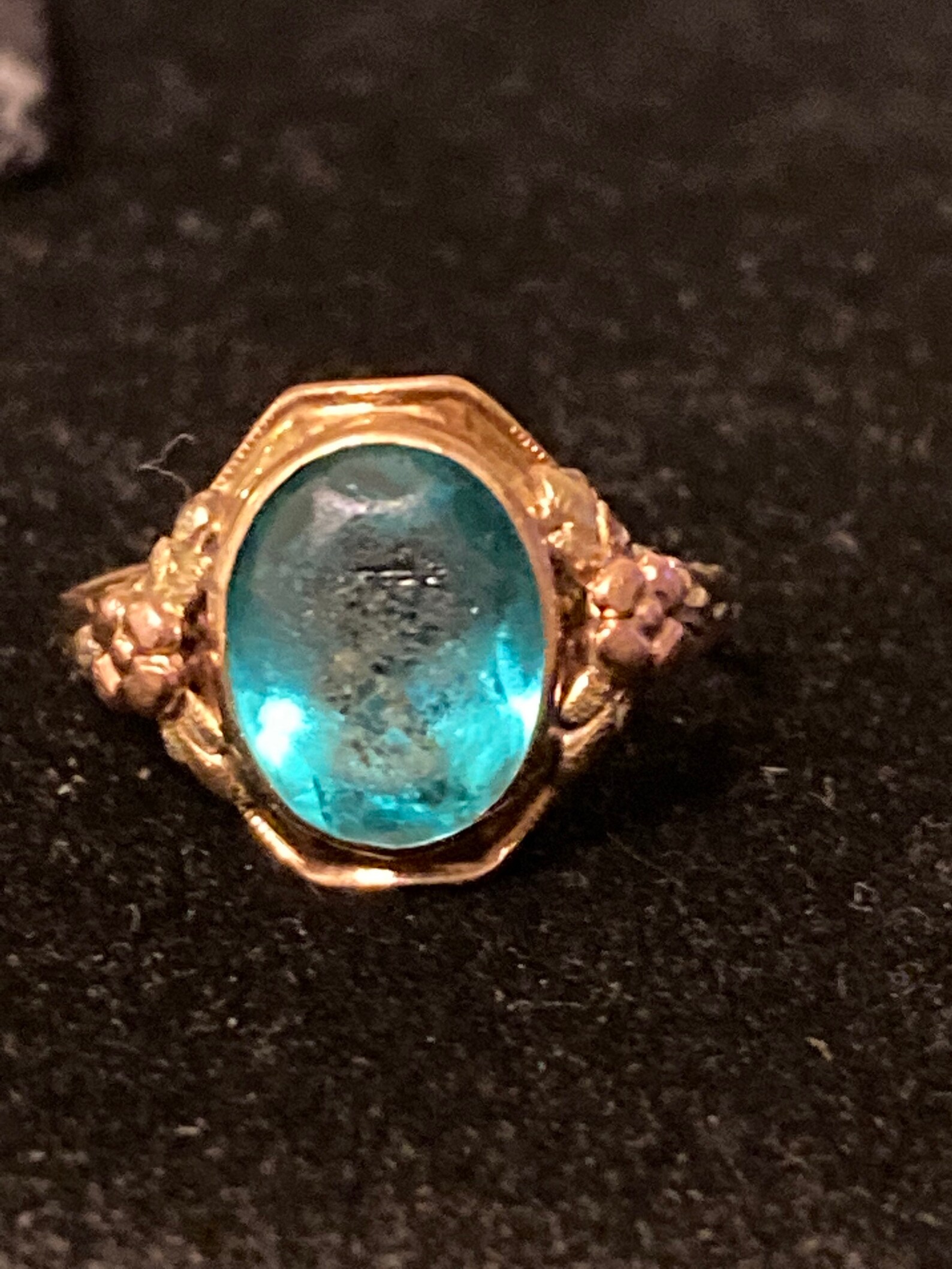 10kt Victorian Green Stone Ring Etsy UK