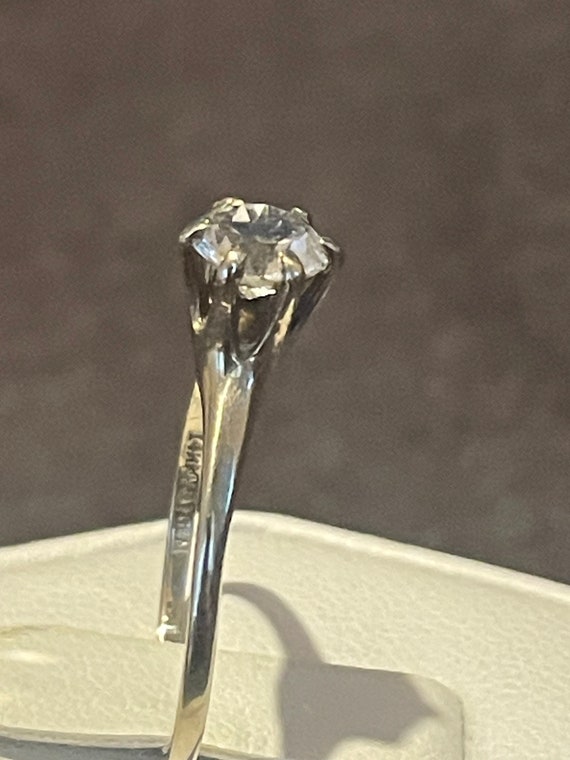 14kt antique one carat simulated diamond engageme… - image 4