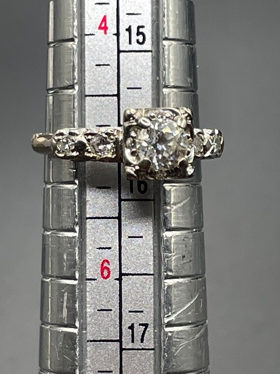 Antique one carat European cut diamond engagement… - image 9