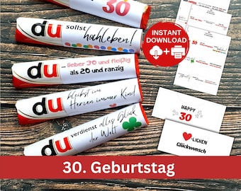 Download Duplo wrappers for a 30th birthday, woman/man, 27 "You are" sayings as a funny, creative gift, girlfriend/girlfriend/colleague