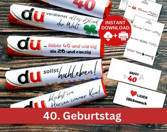 Download Duplo Banderolen 40. Geburtstag, 27 Du bist Sprüche, lustiges Geschenk, Geschenkbox, Mann, Frau, Kollege, Kollegin