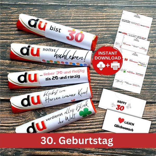 Download Duplo Banderolen 30. Geburtstag Frau Mann, 27 Du bist Sprüche als lustiges, kreatives Geschenk, Freundin Freundin Kollege Kollegin