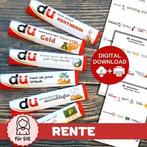 Descargue 27 banderolas Duplo como regalo para jubilación, jubilación, pensión, colega, novia, caja de regalo Duplo, idea de regalo personal de bricolaje