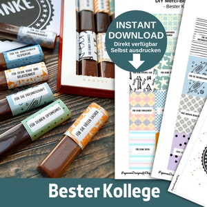 Download Merci Banderoles BEST COLLEAGUES, 32 Thank You Sayings for Chocolate Bars, Gift Idea Farewell, Birthday, Retirement