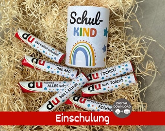 Download the "Schoolchild 2025" banner with colorful stars for Duplo, perfect for starting school, first day of school, or as a craft project.