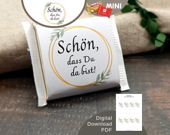 Download the "So glad you're here" party favor band for DIY table decorations for weddings, communions, baptisms, confirmations, and youth dedications (PDF, A4 format).