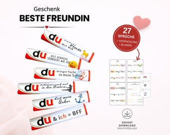 Download Best FRIEND Duplo Wrappers - 27 individual sayings, personal DIY gift for your girlfriend, sister, cousin, BFF