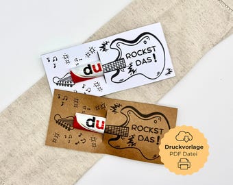 Print template welcome gift encourager school primary school new school year gift idea student craft template Duplo for teacher guitar