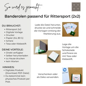 Download Banderole für Ritter Sport Mini Schön, dass du da bist, Fisch Eukalyptus, Gastgeschenk Kommunion, Taufe, Firmung, Konfirmation Bild 7