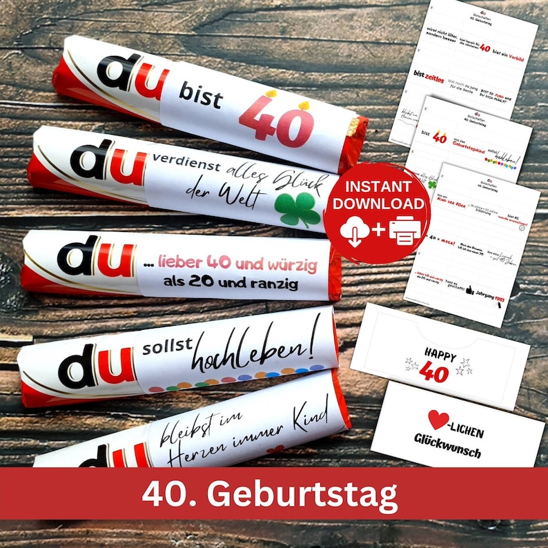 Download Duplo Banderolen 40. Geburtstag, 27 Du bist Sprüche, lustiges Geschenk, Geschenkbox, Mann, Frau, Kollege, Kollegin Bild 1