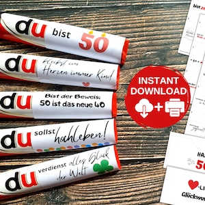 Download Duplo banners 50th birthday, 27 sayings as a funny, creative gift, man, woman, colleague