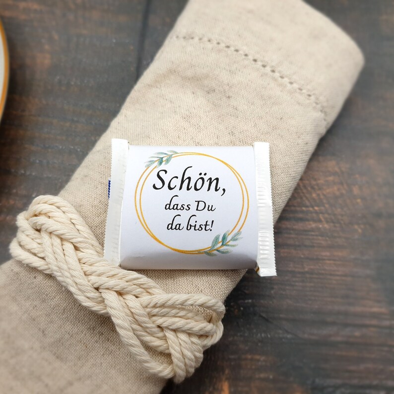 Download Banderole Schön, dass du da bist passend für Rittersport Mini, Gastgeschenk Hochzeit, Kommunion, Taufe, Konfirmation, Jugendweihe Bild 5