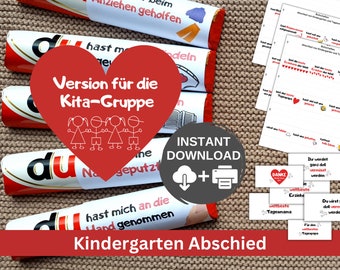 Download Duplo banderoles farewell gift group kindergarten, day care, kindergarten, care, educator, nursery, 27 sayings, thank you