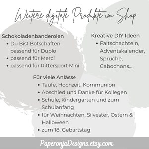 Download Banderole Schön, dass du da bist passend für Rittersport Mini, Gastgeschenk Hochzeit, Kommunion, Taufe, Konfirmation, Jugendweihe Bild 9