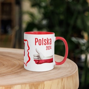 Caneca da bandeira de Poland de &lt;br&gt; Entrega Rápida? Xícara de café Polska | Contorno da fronteira polonesa | Idéia de presente | Presente para ele | Presente para ela | Caneca Patriótica | Aniversário | Ideia de presente