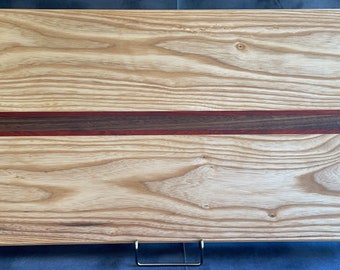 Ash, Walnut and Padauk Striped Cutting Board