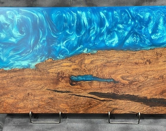 Mesquite with Turquoise Resin