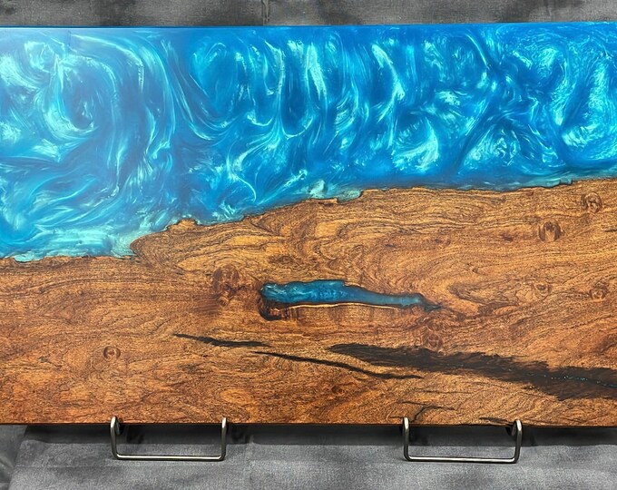 Mesquite with Turquoise Resin