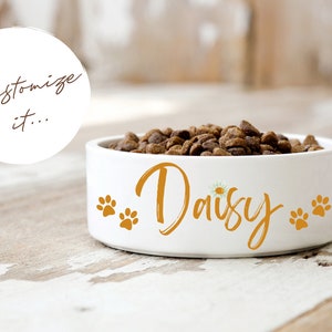 Ceramic Dog Bowl, Pet Lover Gifts, Ceramic Cat Bowl, Large Pet Bowl, Small Pet Bowl, Customized Dog Bowl