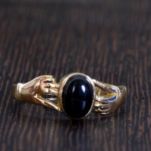 Vintage Black Onyx Ring, Handmade Ring Black Stone Ring, Boho Obsidian Jewelry, Birthstone Ring, Minimalist Ring, Gift for her, Unique Ring