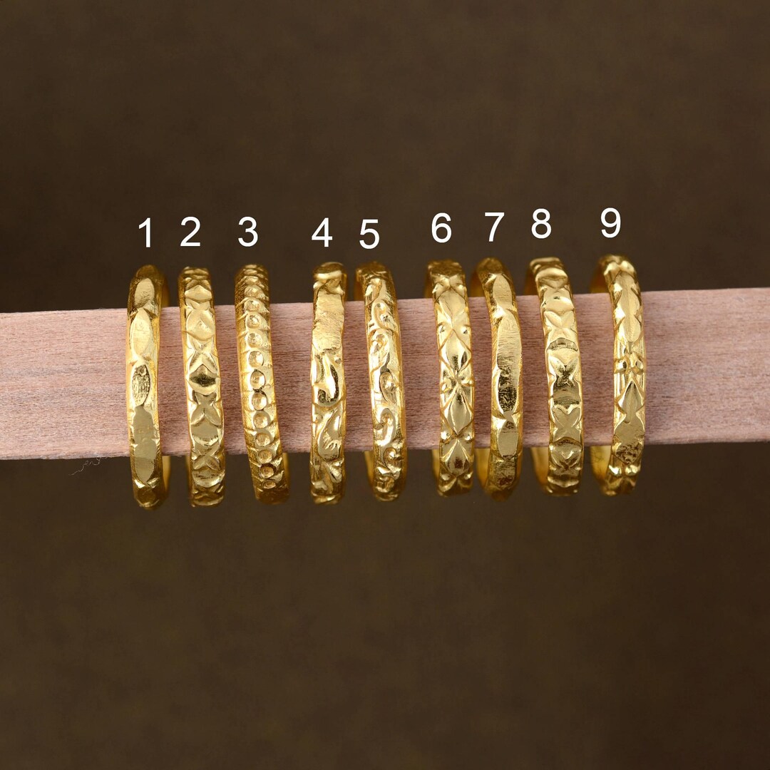 Gold Filled Stackable Ring Set, 8 Rings Stackable Rings Set. Handmade ...