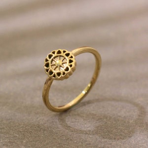 Handmade Sunbeam Ring • the Sun Tarot Jewelry • Dainty Oval Statement ...