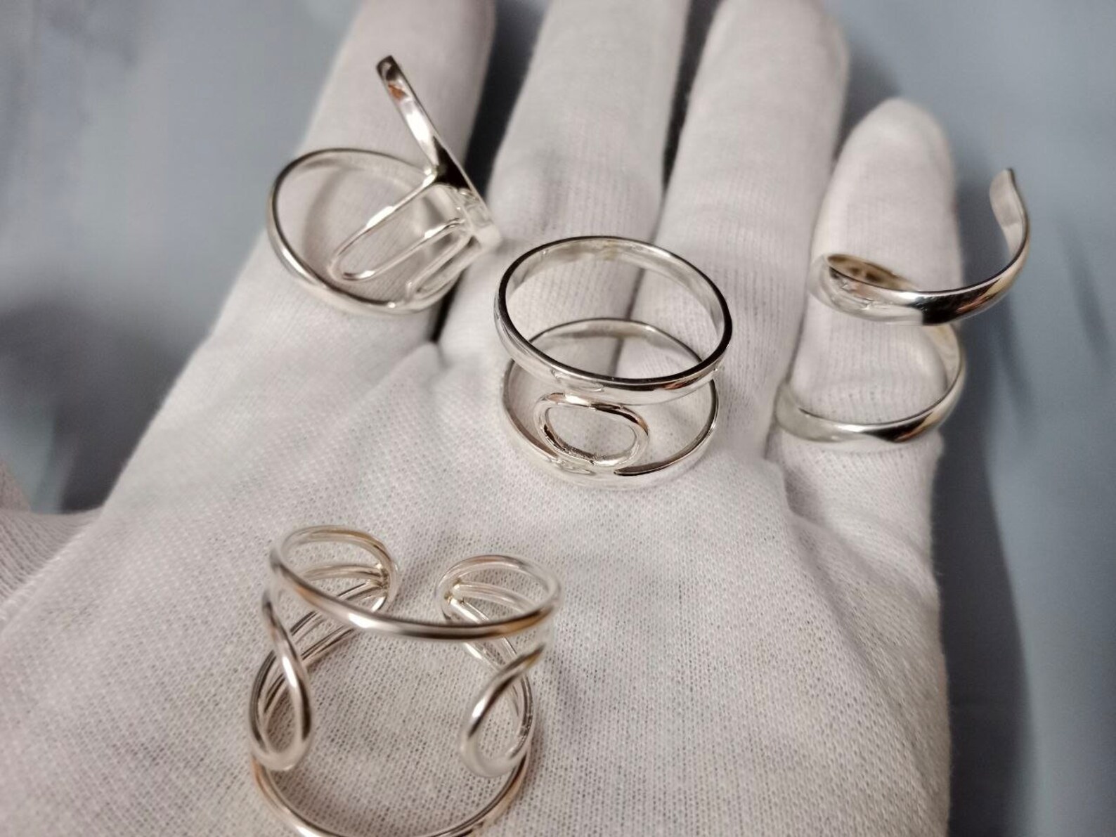 EDS Finger Splint Sterling Silver for the Both Joints Adjustable ...