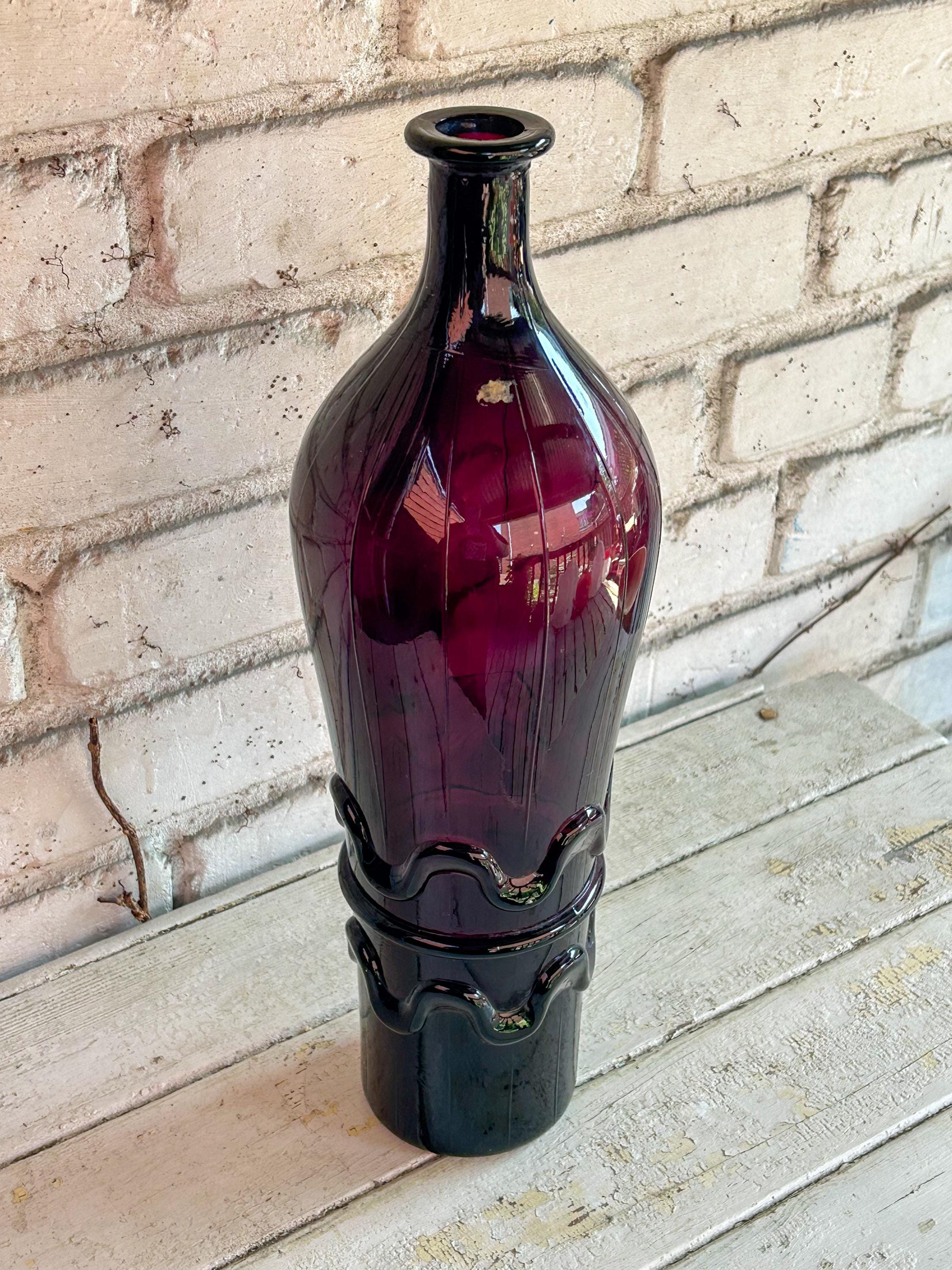 ヴィンテージアンバーガラスボトル エンポリ ジーニーボトル