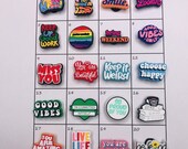 Words design shoe charm for shoe patches DIY shoes gifts for her gifts for him