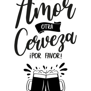 In Abwesenheit der Liebe bitte ein Bier, SVG-Schnitt, Shilouette-Cameo, zur Personalisierung