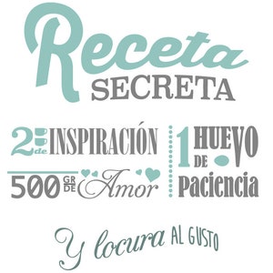 Secret family recipe, love family. SVG . ready for cutting with silhouette or printing,