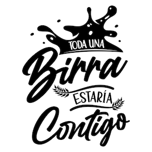 Ein ganzes Bier wäre dabei, SVG-Datei zum Schneiden von T-Shirts und Biergläsern. Spanischer Schriftzug, Valentinstag, St. Patrick, Liebe, Bier