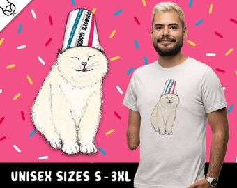 Camiseta unisex Goodbois Concrete Cat Canberra Ice Cream Cup Kitty