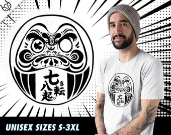 Daruma muñeca japonesa Bodhidharma camiseta unisex