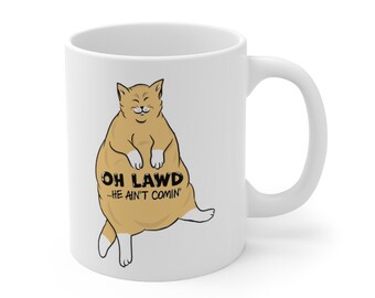 Chonky Lazy Kitty Ginger Cat Thicc Fat Pride Heckin Chonk Kitten Mug