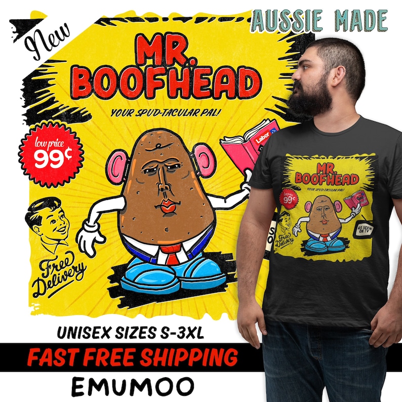 Mr Boofhead Potato Spud Dutton Vintage Unisex T-shirt image 1