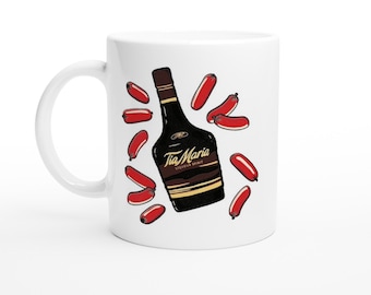 Kath & Kim Tia Maria y Footy Franks Taza de café estilo retro