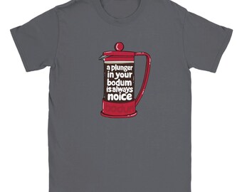 Kath Kim Funny Plunger in Bodum Aussie Coffee Unisex T-shirt