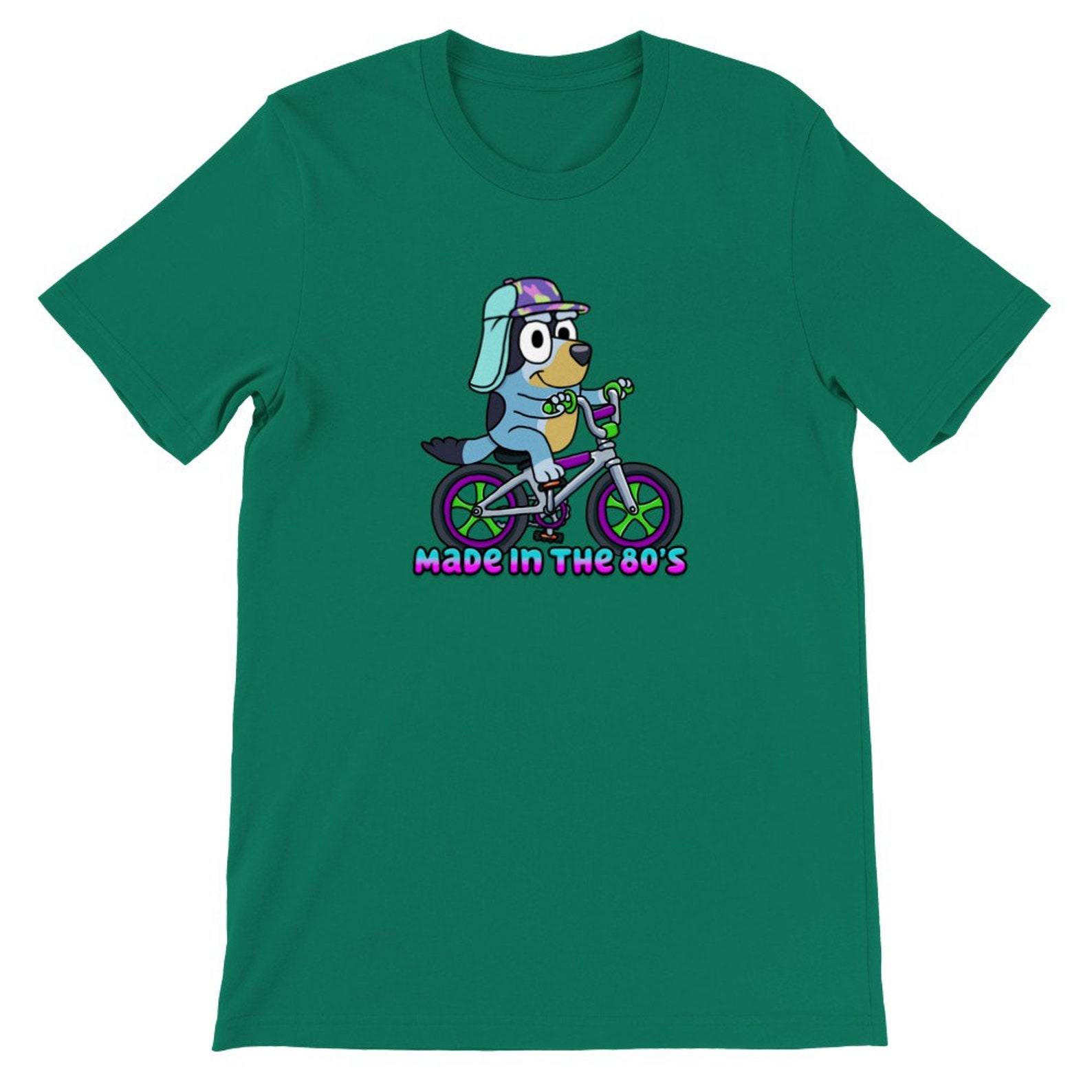 Bluey Bandit Shirt
 Bluey Bandit Made in the 80s Fairytale Retro Uni T shirt