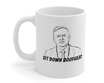 Albo siéntate boofhead mug
