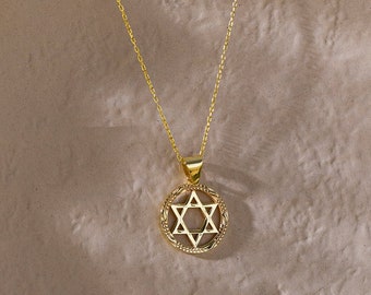 Jewish Star Of David Necklace Women, Silver Magen David Jewelry, Bat Mitzvah Hanukkah Gift for Jewish