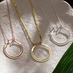 Sterling Silver Greek Motif Ring Holder Necklace